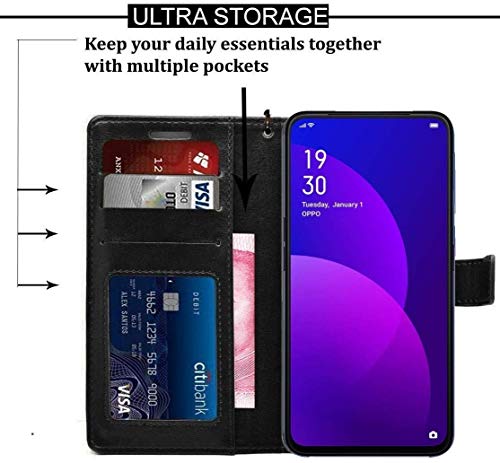 Generic Vintage Leather Flip Cover for Tecno Spark LC7 - Black - Image 6