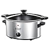 Russell hobbs 22740 56 slow cookers black silver glass stainless steel  urban country home decor