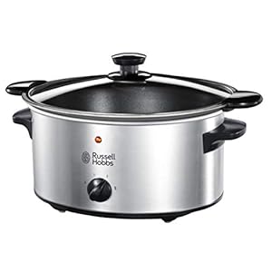 Russell hobbs 22740 56 slow cookers black silver glass stainless steel  urban country home decor