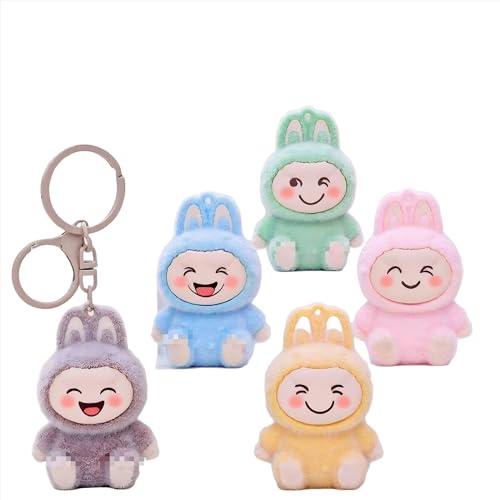 WSDAIWLS Key chain Accessory Decor,-(5pcs) BuBu Keychain Decoration backpacks Bag Pendant, Plush Doll Pendant for Keys Collection