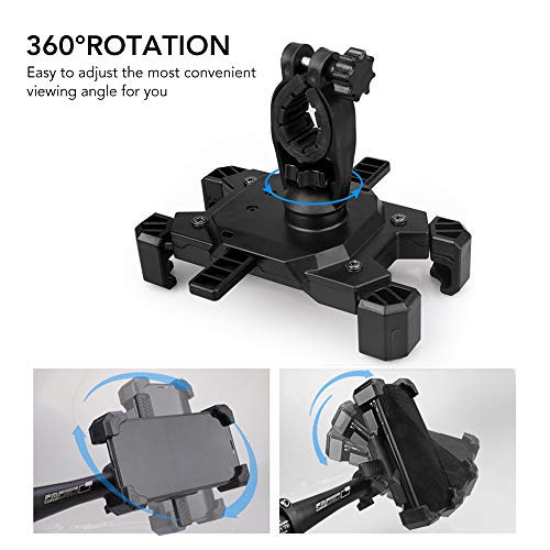 DECDEAL Suporte de telefone móvel para bicicleta de bloqueio rápido Rotação de 360 ° ajustável para