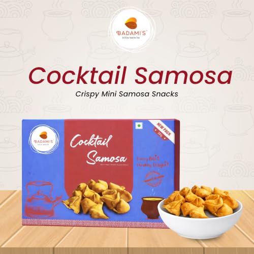 Image of Badami's Cocktail Samosa 300g with Complimentary Rakhi | Crunchy & Delicious Mini Samosa Snack | Traditional Indian Namkeen | Raksha Bandhan Gift Pack | Festive Combo