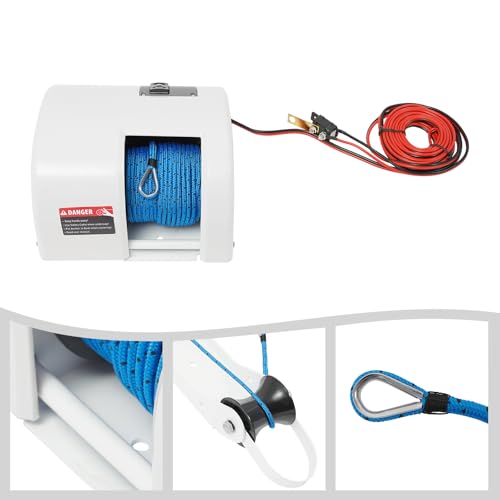 Cabrestante eléctrico para ancla de barco 12V 25lbs miniatura 4