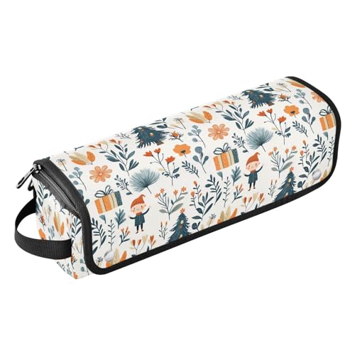 Christmas Tree Presents Bolsa Organizadora para Herramientas de Pelo con Alfombrilla Resistente al Calor para Planchas, Rizadoras y Cuidado Capilar, Bolsa Portátil miniatura 1