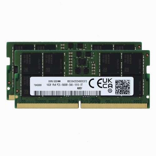 Image of Factory Original 32GB (2x16GB) Compatible with MSI Vector GP68 HX 13V, 13VF, 13VG, 13VH Gaming Laptop DDR5 5600MHz PC5-44800 SODIMM 1Rx8 CL46 1.1v 262 Pin Notebook Memory RAM Upgrade Adamanta