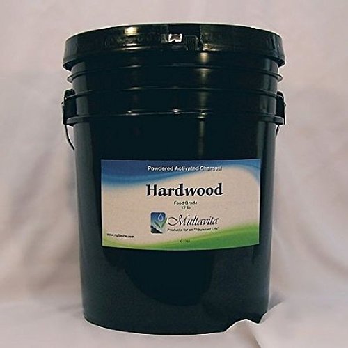 12 lb Hardwood Activated Charcoal Powder Premium Food Grade USA in Pail