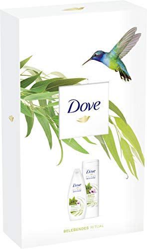 Preisvergleich Produktbild Dove Geschenkset, ideal zum Verschenken Belebendes Ritual (Matcha und Kirschblütenduft Pflegedusche 250 ml + Body Lotion 400ml) 1er Pack