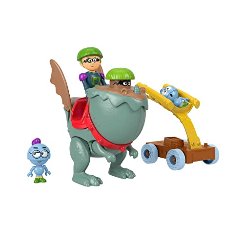 Fisher-Price Gus le Chevalier Minus Coffret Drag & Chevalier des Ombres, avec catapulte, dragon, figurines, inspiré de la série animée, jouet enfant, HGP55 Cover