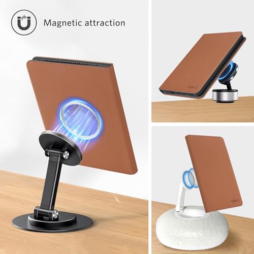 Image of CoBak Stand Case for 7 inch Kindle Paperwhite 12th Gen 2024 and Kindle Colorsoft with Hand Strap - Compatible with iPhone MagSafe, for Samsung /Belkin /Anker Wireless Charging Pads, Durable, Auto Sleep Wake