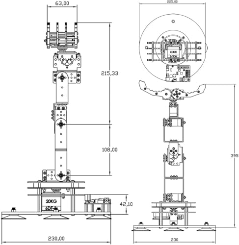 LK COKOINO 6-Axis Metal Robot Arm Kit with Joystick Control for Arduino Programming DIY Robotics Arm for STEM Learning, Educational Build & Play, Servo Motor Projects - Image 9