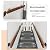 Rustic Wood Handrail with Wrought Iron Bracket Kit, Non-Slip Pine Safety Stair Banister Handrails, Home Kindergarten Guardrail Corridor Wall Support Rod Indoor Loft Elderly Railing ( Size : 8ft/240cm