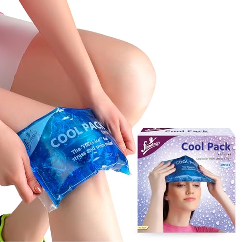 Image of Flamingo Reusable Cool Pack for Injuries and Pain Relief | Cool Pack for Shoulders,Knee,Back,Swelling, & Soreness | Ideal for Sprains, Strains, Muscle Pain | Size - Regular |