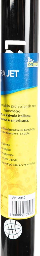 Pompa Jet In Acciaio Professionale Con Manometro Pompa Bici Da Terra Universale Per Valvole Presta Schrader Regina