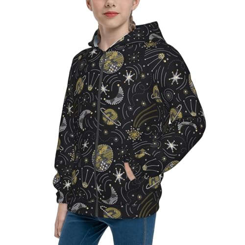 Planet Kid Hoodies Boys Zip Up Sweatshirts Girls Pullover with Pocket