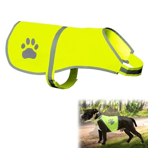 Pet Hunde Warnwesten,Hund Sicherheit Reflektierende Weste,Sicherheitsweste Pet Hunde,Warnweste Sicherheit Geschirr Jacke für Hält den Hund Sichtbar Sicher vor Autos & Jagtunfällen,L