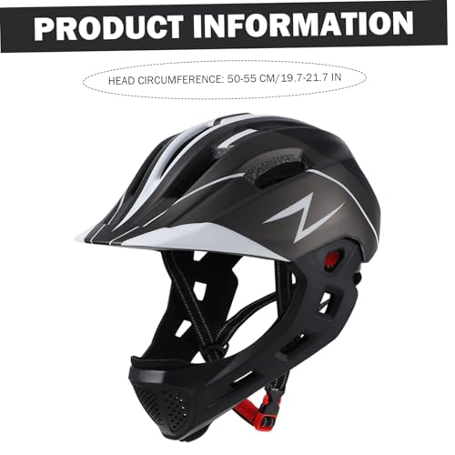 Casco integral infantil contra impactos con barbilla desmontable para moto 5