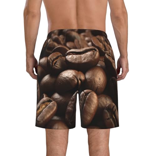 Men's Swim Trunks Fragrant Coffee Beans Quick Dry Board Shorts Mens Bathing Suit Beach Swimwear with Pockets3