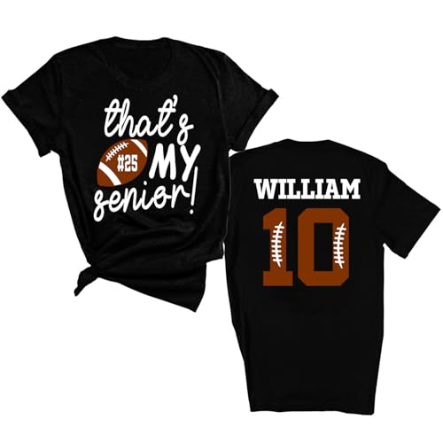 Custom Name and Number Football Shirt, Personalized Football Mom Dad Shirt