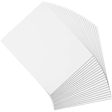 20 Stück Schaumstoff-Boards, 28 x 36 cm, Weiß, 0,8 cm dicke Mattenbretter, ideal für Schilder, Basteln, Projekte, Rahmen und Montage von Displays Cover