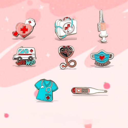 Image of Uterus Pin Medical Obgyn Pins Stethoscope Brooch Medicine Symbol Lung Brooch for Gynecologist Medical Doctors Nurse Gifts Jewelry