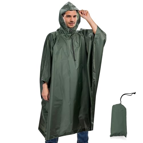 Sensong Regenponcho Wasserdicht Regencape mit Kapuze Multifunktionales...