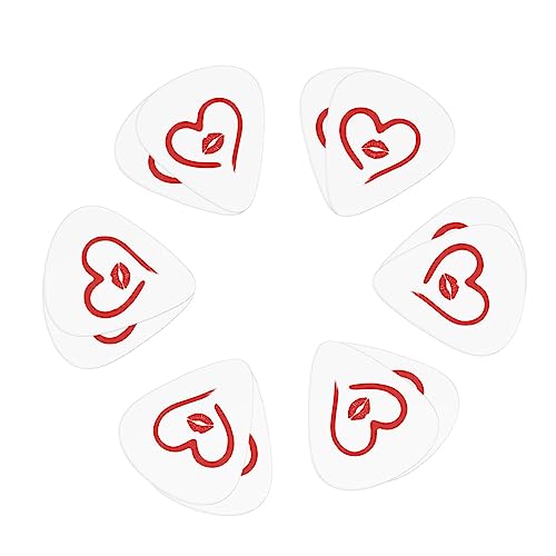 Lot de 12 médiators en forme de cœur dessiné dans un coffret pour ukulélé, guitare électrique, basse - Les Beatles, Paul McCartney, John Lennon, RIngo Starr, George Harrison Lot de 12 médiators en forme de cœur dessiné dans un coffret pour ukulélé, guitare électrique, basse – Image 3