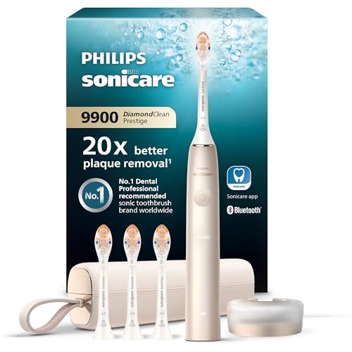 Philips Sonicare DiamondClean 9900 Prestige elektrische Zahnbürste, mit SenseIQ Technologie und...