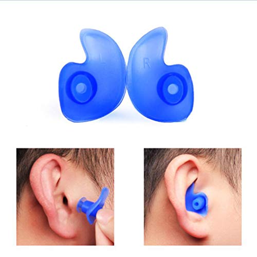 Milisten 3 pares de protetores de ouvido para natação leves de silicone à prova d'água para criança