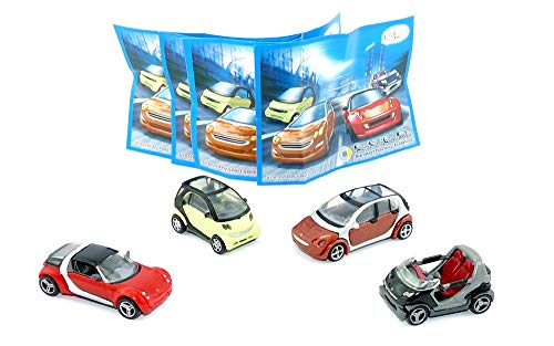 Kinder Überraschung 1 juego de modelos Smart de 2005 con 4 folletos (idioma español no garantizado).