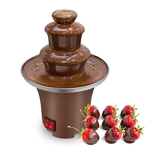 Chocolate Fountain Machine Electirc Chocolate Fondue Set Stainless Steel Fondue Heat Motor Controls