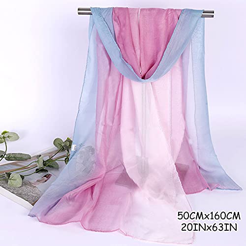 Chiffon Scarfs for Women - Ladies Scarves Gradient Colors Lightweight Soft Shawls Wraps2
