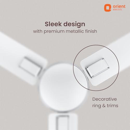 Image of Orient Electric 1200mm Apex Cruise Ceiling Fan for Home | BEE 1 Star Rated Energy Efficient Fan| Outstanding Performance | 2 Years Warranty by Orient | Silver Pearl White