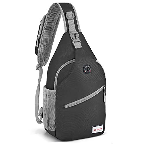 Image of ZOMAKE Sling Bag,Small Crossbody Sling Backpack,Water Resistant Shoulder Daypack for Travel,Anti Thief Chest Bag for Hiking(Black(New))
