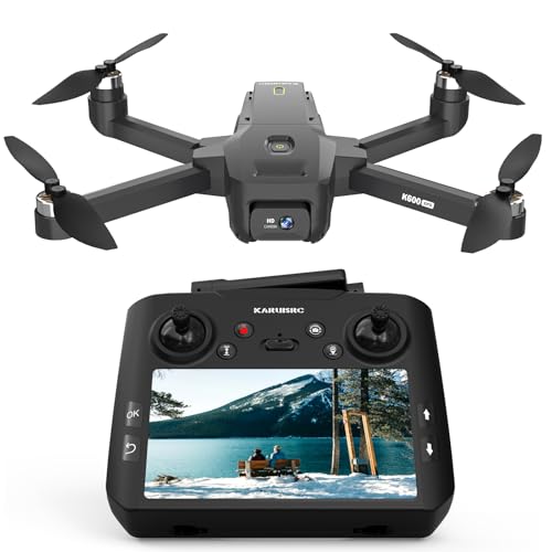GPS Drone with Camera Adults, 4.5 Inch LCD Screen RC,