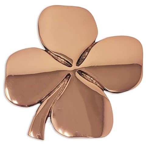 Exclusively Irish Shamrock Wall Hanging Brass Polished | Satin Nickel Ireland Celtic Home Décor 4.5" x 4.5" (Copper, 4.5" x 4.5") Cover