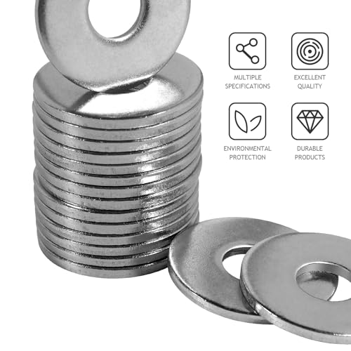 FOMGIIN Flat Penny Washer M5 x 15mm, A2 304 Stainless Steel Washers, Flat Repair Washer, Large Metal Washers - Image 2