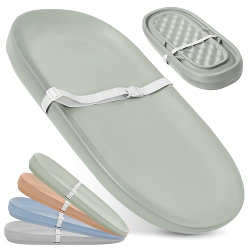 Image of Waterproof Baby Changing Pad - Easy to Clean, Lightweight & Portable - Large Foam Cushion for Comfort - Jool Baby (Sage)