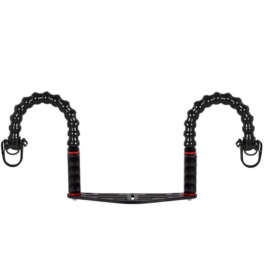 Halterung für Unterwasserfotografie Doppelgriff Flexibler Arm Taschenlampenhalter - Kompakte Unterwasserkameras FLEX-ARM ST20210