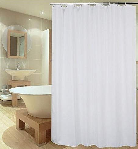 Home Collections Heavy Guage Magnetized Shower Curtain Liner Rustproof Metal Grommets (White) #TOP2