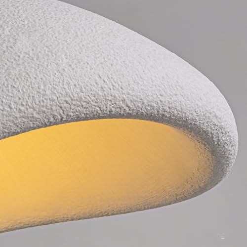 Kreatywna Lampa Wisząca Wabi-Sabi Nowoczesna Lampa Wisząca Biały Matowy Styl Nordycki Cementowa Żyrandol E27 Lampy Wiszące Do Sypialni Salonu Jadalni Pokoju Dziecięcego Kuchni Hotel Restauracja,30cm*3