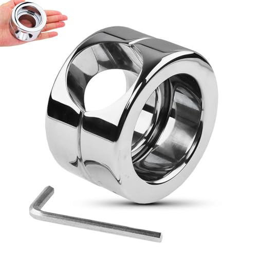 Stainless Steel Physical Stretch Ring, Heavy Thickened Metal Pendant Accessory Tool for Men-hlF27 (S)