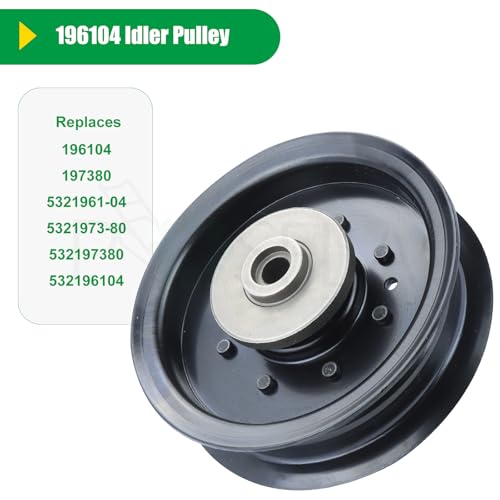 POSFLAG 532196104 Husqvarna Idler Pulley Replaces 532197380 Husqvarna Idler Pulley, 196104 Idler Pulley, Husqvarna 532196104 Pulley, 197380 Idler Pulley for Husqvarna Z254 Z254F YTH24V48 Tractors