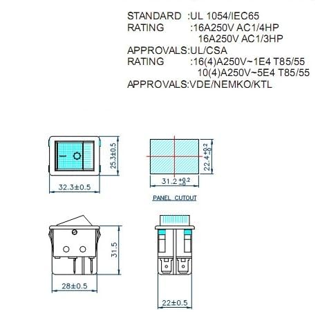 Toggle Switch (ON)-None-Off SPST 10A @ 277V Screw Terminals Terminals