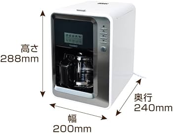 【新品】THANKO 全自動３段ミル付きコーヒーメーカー FLAMCMSWH Amazon | ミル付き 3段階 豆 2～6杯 保温機能付き THANKO 全自動