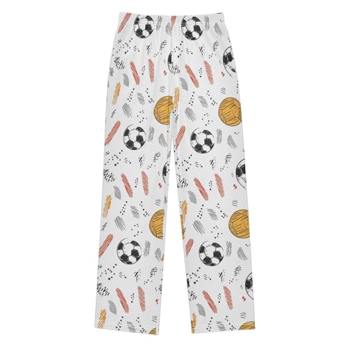 Pajama Bottoms, Soccer and Basketball Pattern Sleeping Pant Lounge Wear Pajamas Long Pants Sleepwear Pjs