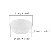 Vista 2 de 2 cuencos redondos de plástico para comederos para pájaros, comedero de semillas de aves silvestres, accesorios para baño de pájaros, bandeja