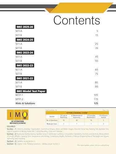 Image of MTG IMO Olympiad 10 Previous Years Papers Class 5 Mathematics (2025-2021 Set A & B) - Model Test Papers with 24 Sample OMR Sheets | PYQ Book For SOF Olympiad 2026-27 Exam