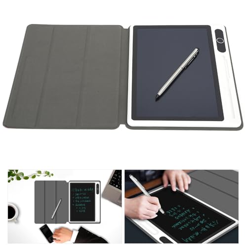 Digitales Notizbuch, Digitales Notizbuch mit Stift mit 9 -Zoll -Geschäftsbedarf Handmalwerkzeug Smart Notebook für Frauen Mann Elektronischer Notizblock LCD -Tablet (schwarz (mit Lederetui)) (Rot
