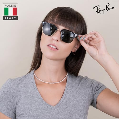 Image of Ray-Ban RB4416 NEW CLUBMASTER Square-Round Shaped Sunglasses for Men & Women with Official RAYBAN Eyewear Kit