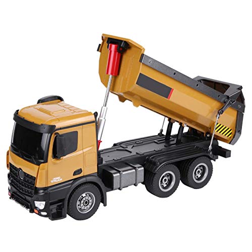 Yunir RC Dump Truck, 2.4GHz Remote Control Dump Truck in 1:14 Scale with a Loading Capacity of 10 kg